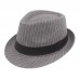 Men Cotton Striped Casual All  match Sunshade Top Hats Flat Hats