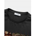 Mens Ethnic Pattern Crew Neck Casual Short Sleeve T  Shirts