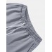 Men Solid Color Utility Street Long Multi Pockets Elastic Waist Soft Overalls