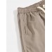Men Solid Color Drawstring Elastic Waist Straight Wide Legged Casual Pants