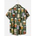Men's Hawaiian Party Beer Short Sleeve Shirt