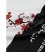 Mens Floral Japanese Print Patchwork Short Sleeve Hooded T  Shirts